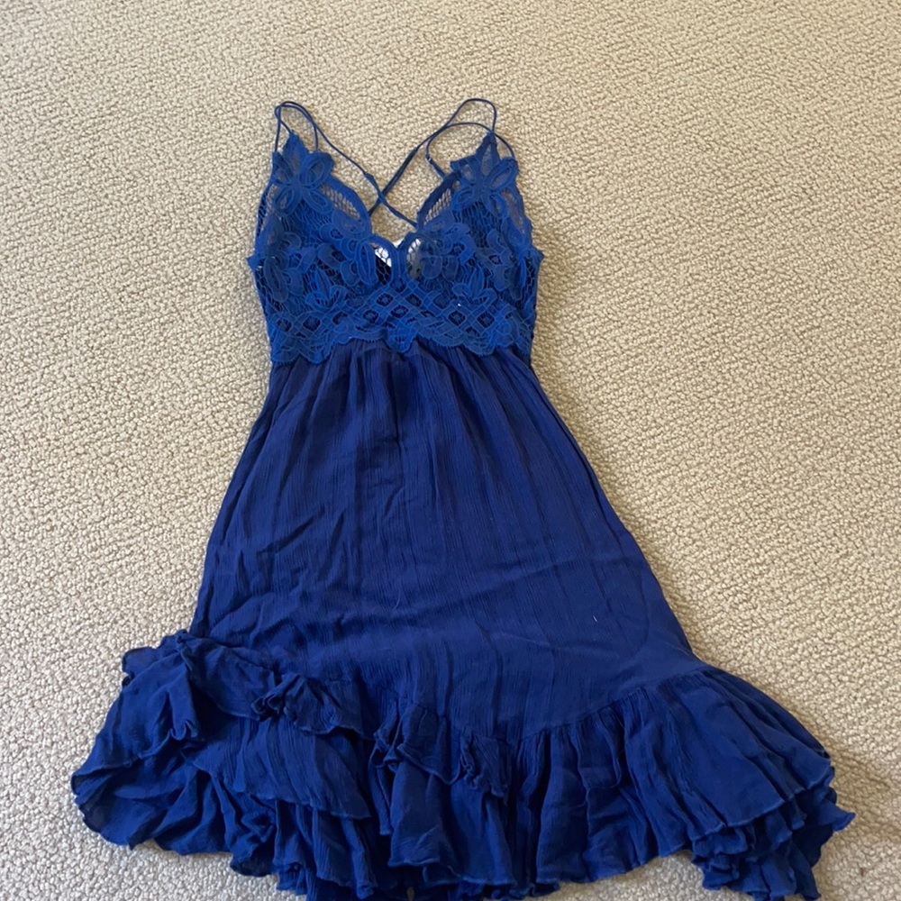 Free People ruffle mini dress